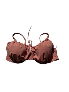 Shade & Shore Bikini Top 38D Pink Underwire Adjustable Straps Padded Beach